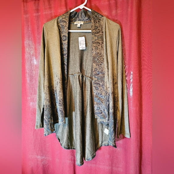 One world green cardigan - Picture 1 of 2